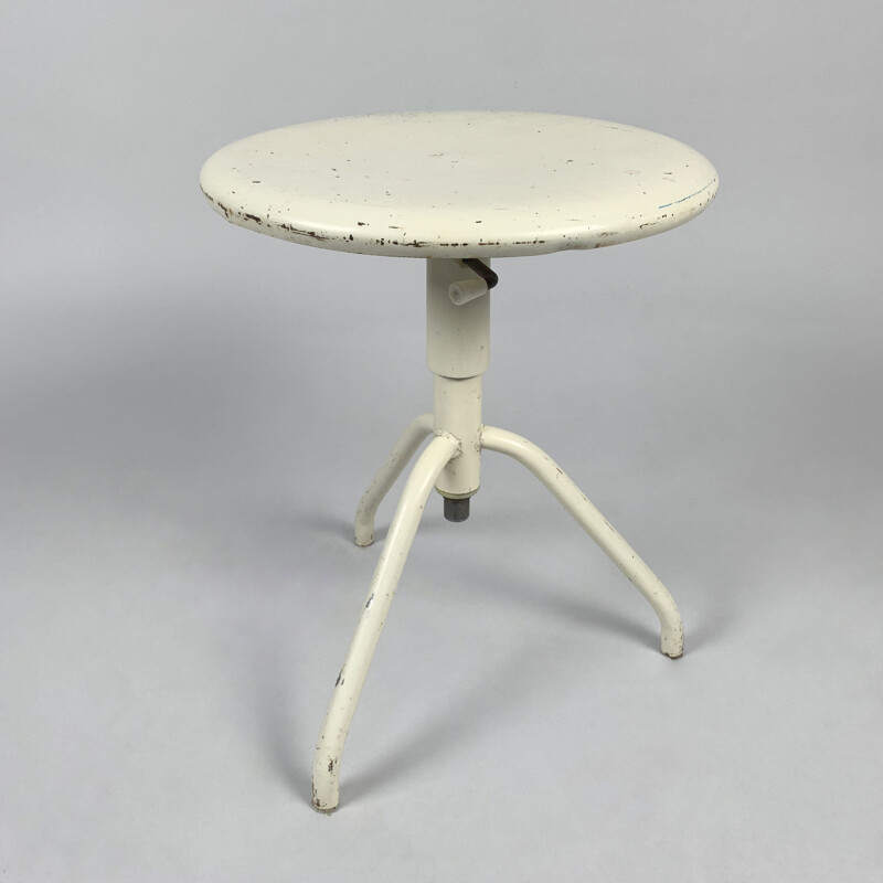 Vintage medical adjustable stool, Czechoslovakia 1950s