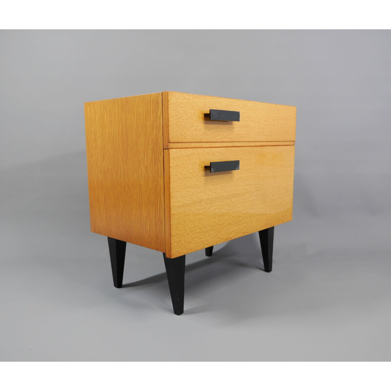 Pair of vintage ashwood night stands, Germany 1960s
