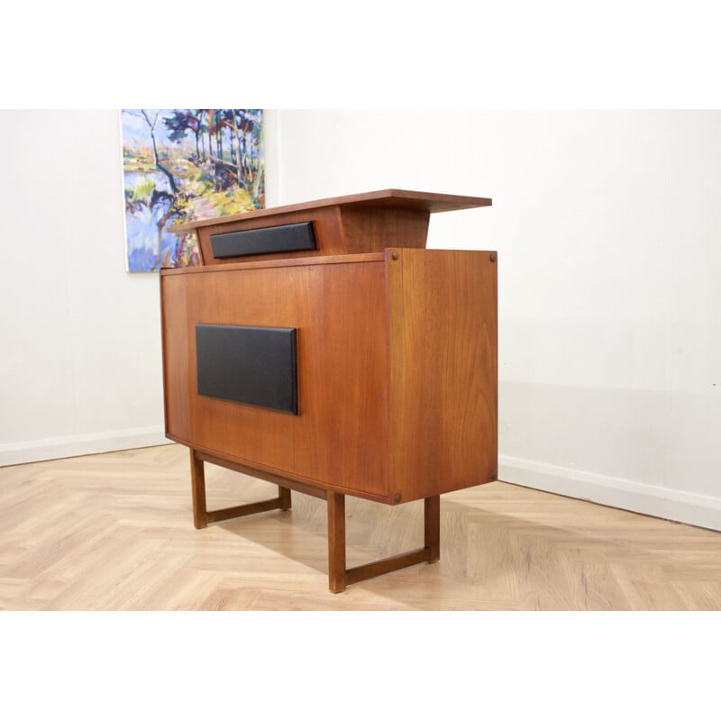 Vintage teak and formica bar cabinet, United Kingdom 1960s