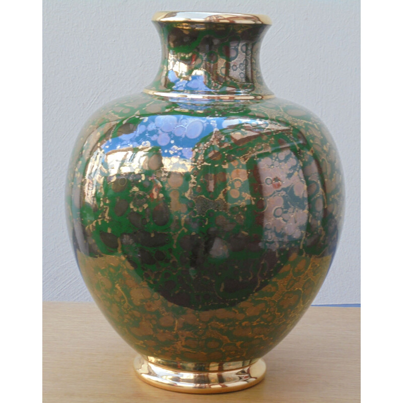 Vintage Art Deco sèvres vase by Mazeaud and Faverot, 1950