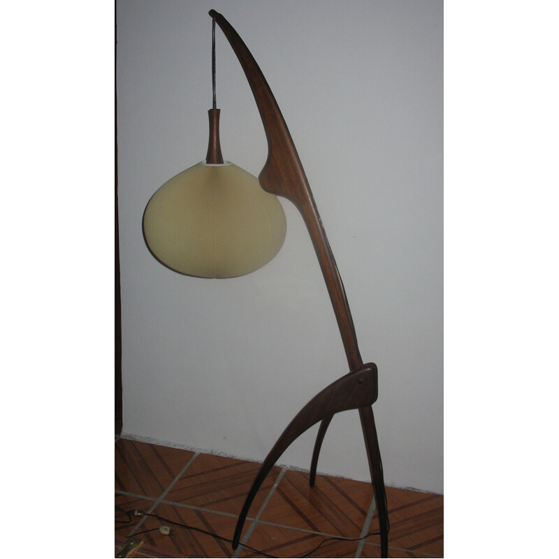 Vintage floor lamp by Rispal, 1950