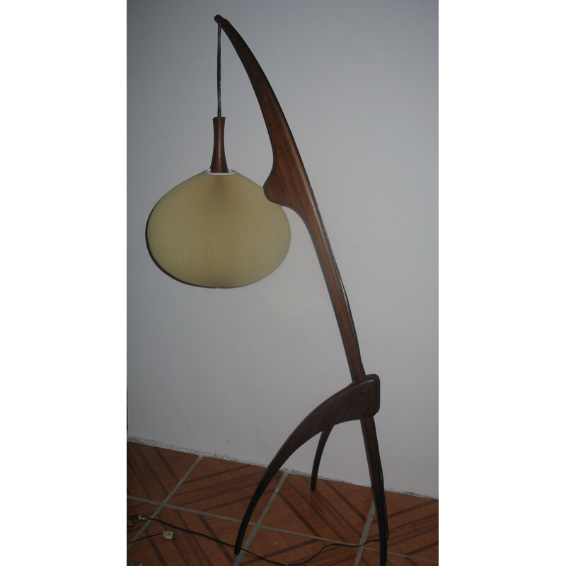 Lampadaire vintage par Rispal, 1950