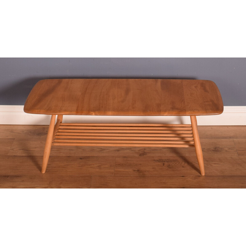 Vintage elmwood Windsor coffee table model 459 by Ercol, 1960s