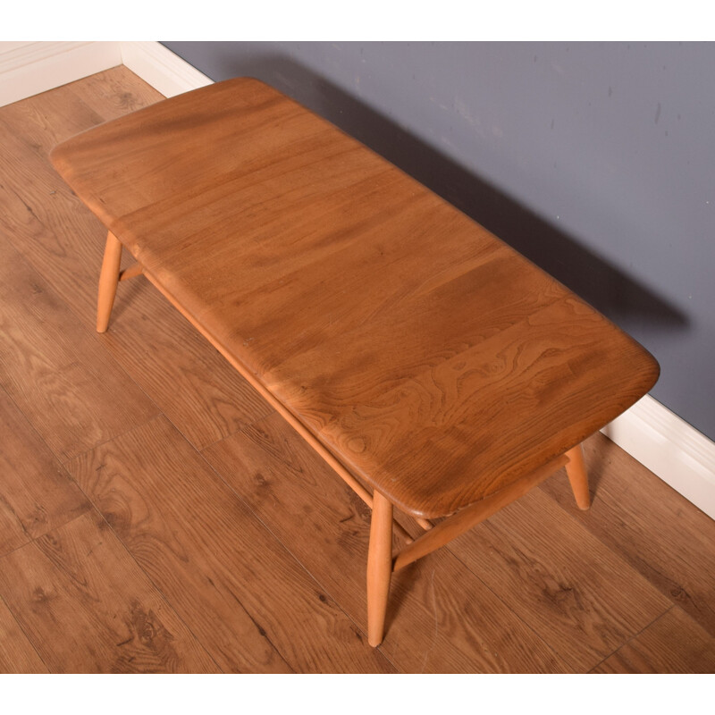 Table basse vintage Windsor en bois d'orme modèle 459 par Ercol, 1960