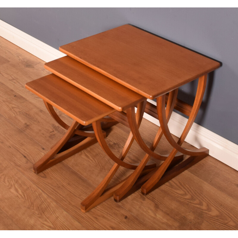 Vintage teak nesting tables by Nathan, 1960s