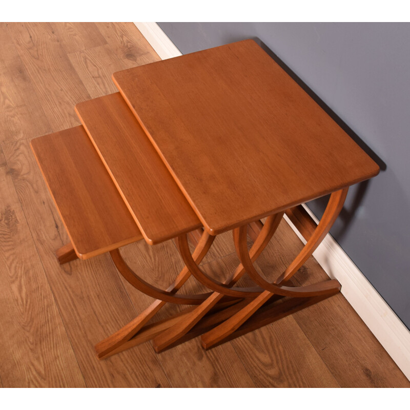 Vintage teak nesting tables by Nathan, 1960s