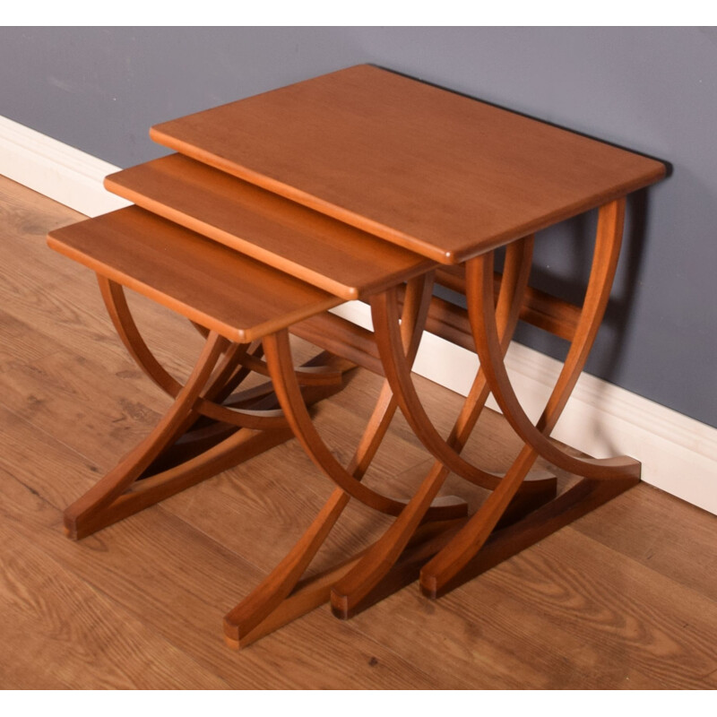 Vintage teak nesting tables by Nathan, 1960s