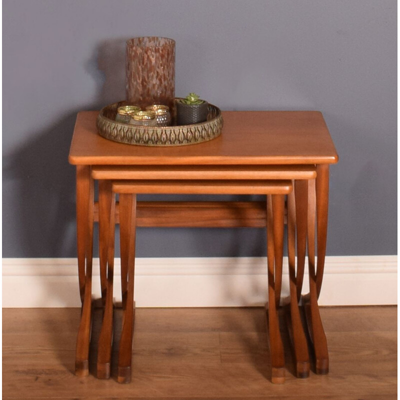 Vintage teak nesting tables by Nathan, 1960s