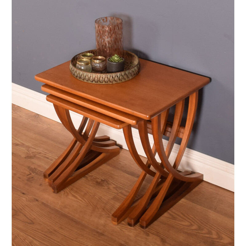 Vintage teak nesting tables by Nathan, 1960s