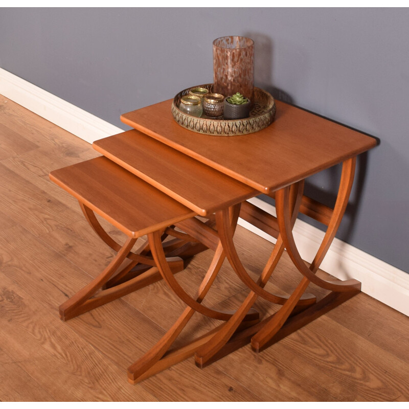 Vintage teak nesting tables by Nathan, 1960s