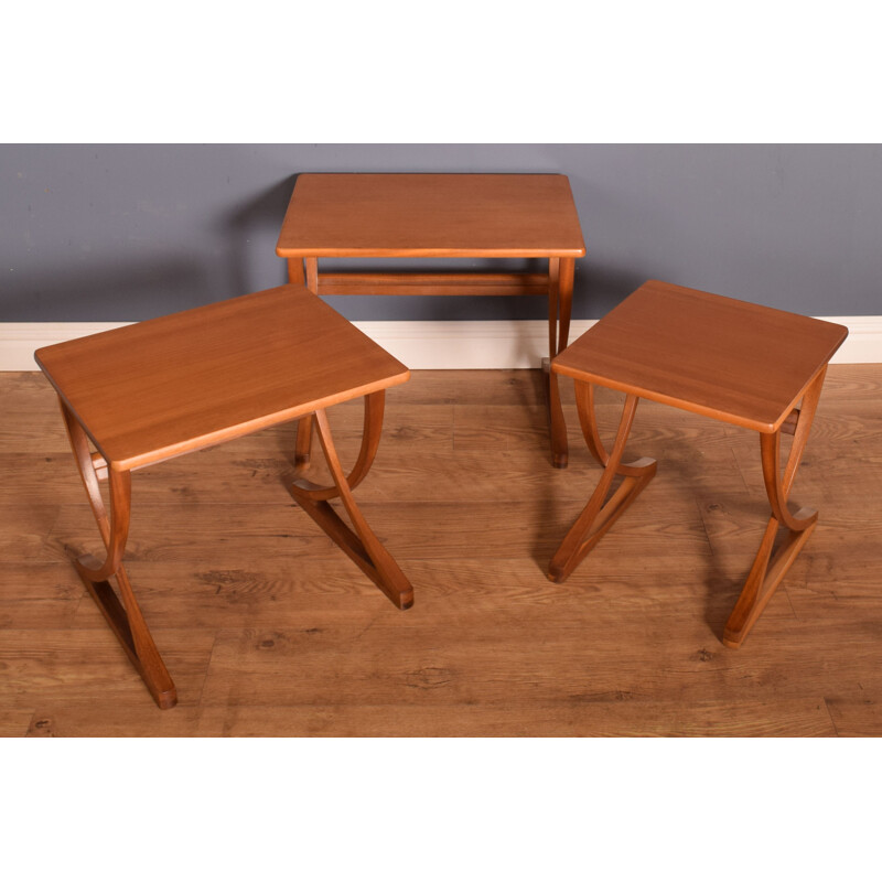 Vintage teak nesting tables by Nathan, 1960s