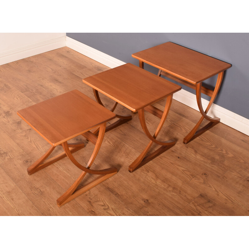 Vintage teak nesting tables by Nathan, 1960s