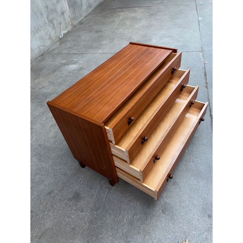 Vintage Italian teak chest of drawers, 1950