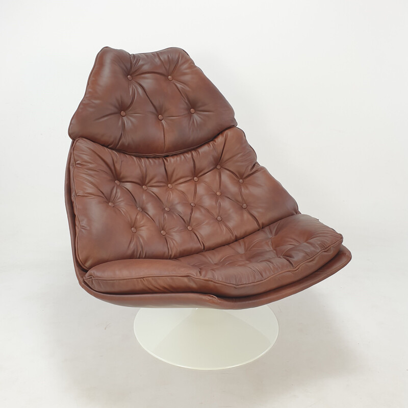 Korea breuk nabootsen Mid century leather F588 lounge chair by Geoffrey Harcourt for Artifort,  1960s