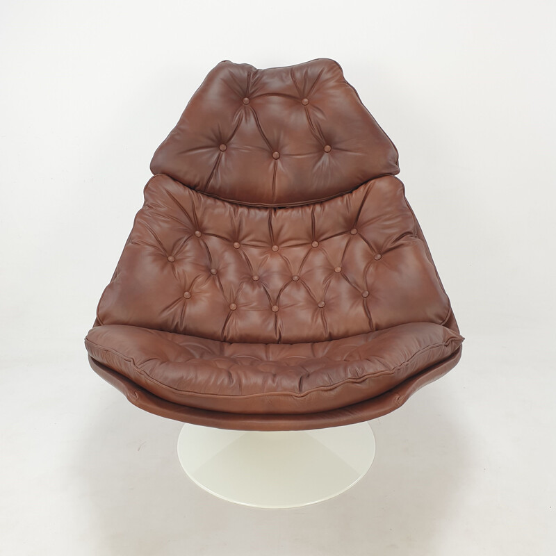 F588 cadeira de cabedal vintage por Geoffrey Harcourt para Artifort, 1960