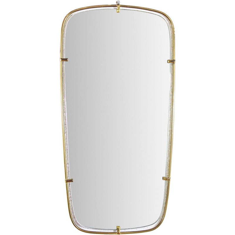 Vintage brass mirror, 1950-1960