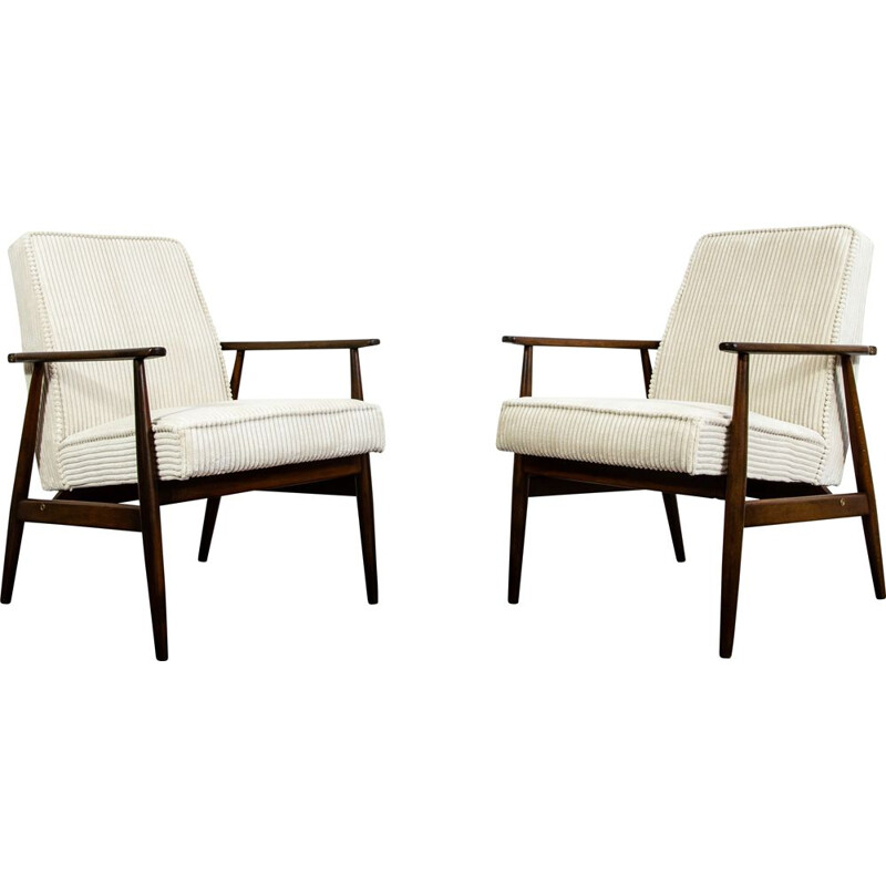 Pair of vintage armchairs type 300-190 by H. Lis, 1960s