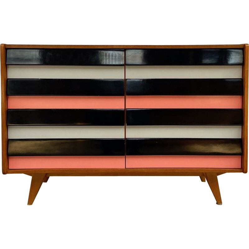 Mid century U-453 chest of drawers by J. Jiroutek for Interiér Praha, 1960s