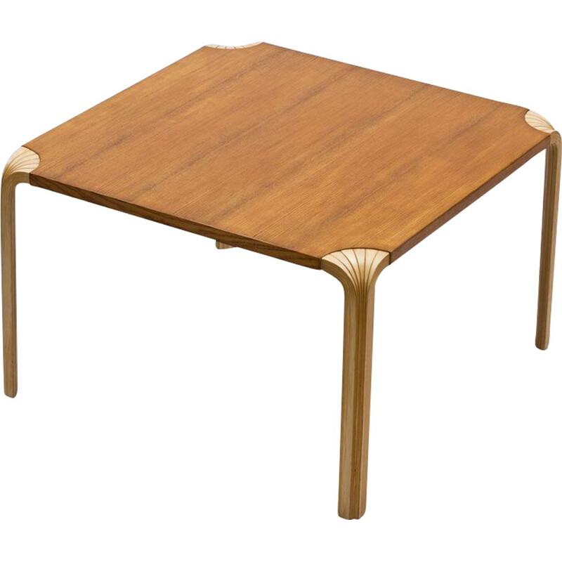 Vintage X-Leg ashwood coffee table by Alvar Aalto for Artek, Finland 1954