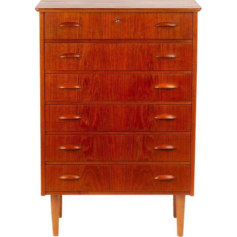 Mid century Danish teak chest of drawers, Denmark 1960s