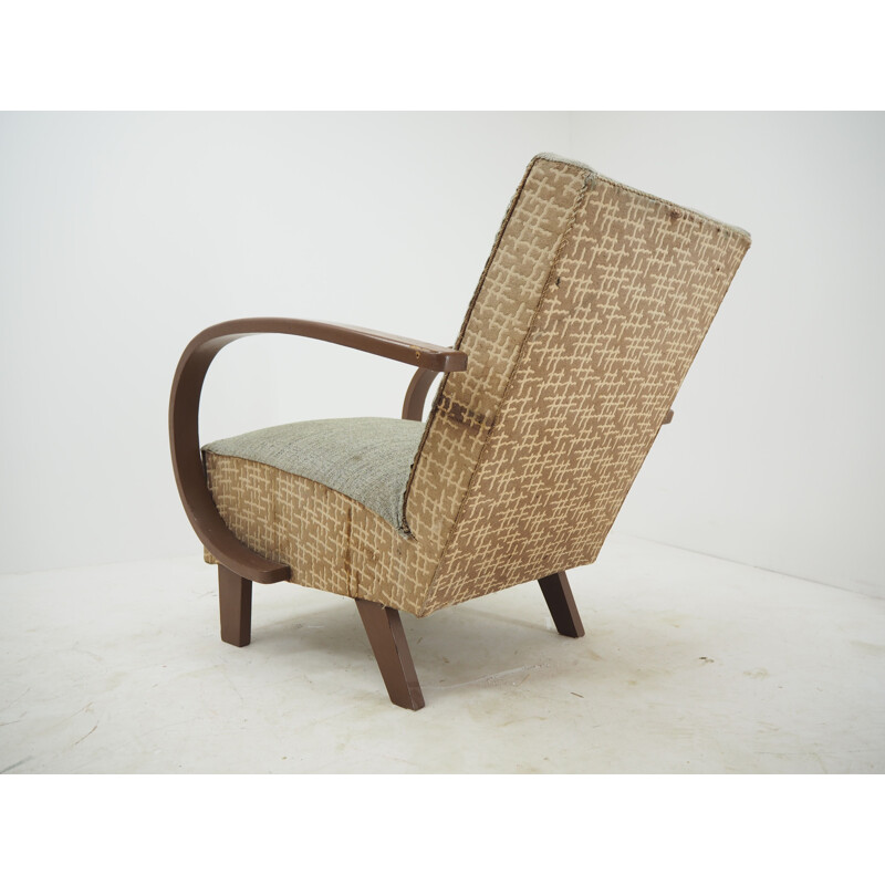 Vintage Art Deco fauteuil, Tsjechoslowakije 1940