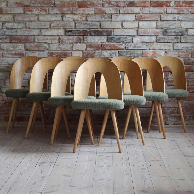 Set of 10 mid century dining chairs by Antonin Šuman, 1960s
