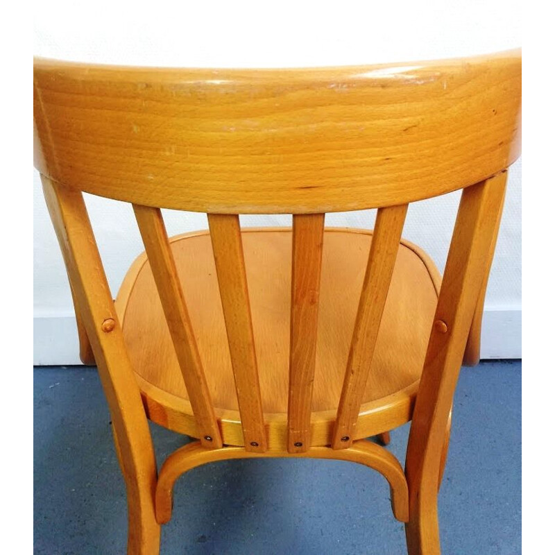 Mid century solid beechwood chair by Baumann, 1960s