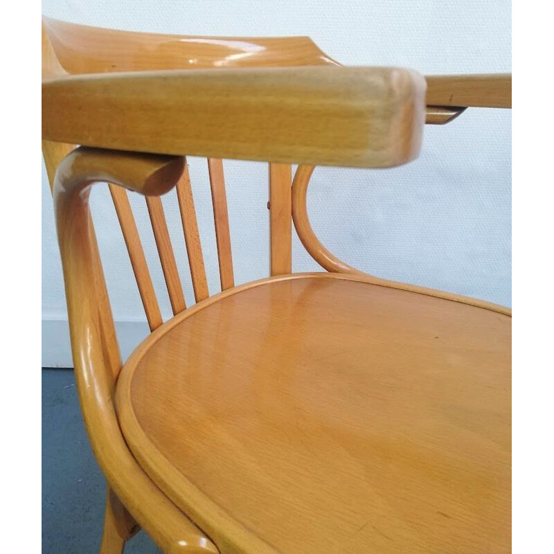 Mid century solid beechwood chair by Baumann, 1960s