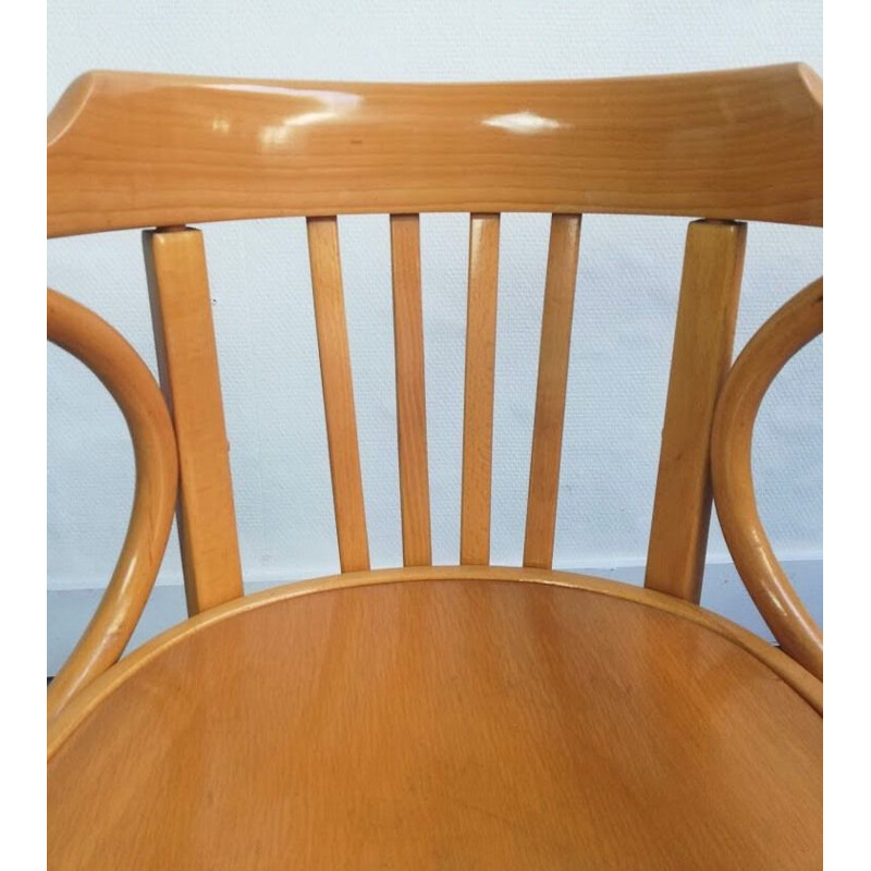 Mid century solid beechwood chair by Baumann, 1960s