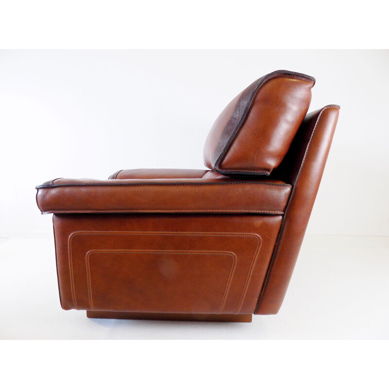 Mid century leather armchair by Roche Bobois, 1970s
