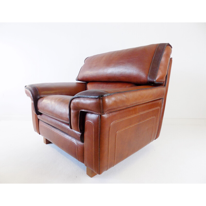 Mid century leather armchair by Roche Bobois, 1970s