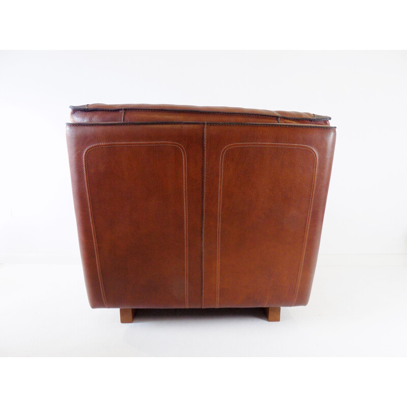 Mid century leather armchair by Roche Bobois, 1970s