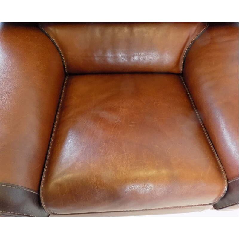 Mid century leather armchair by Roche Bobois, 1970s