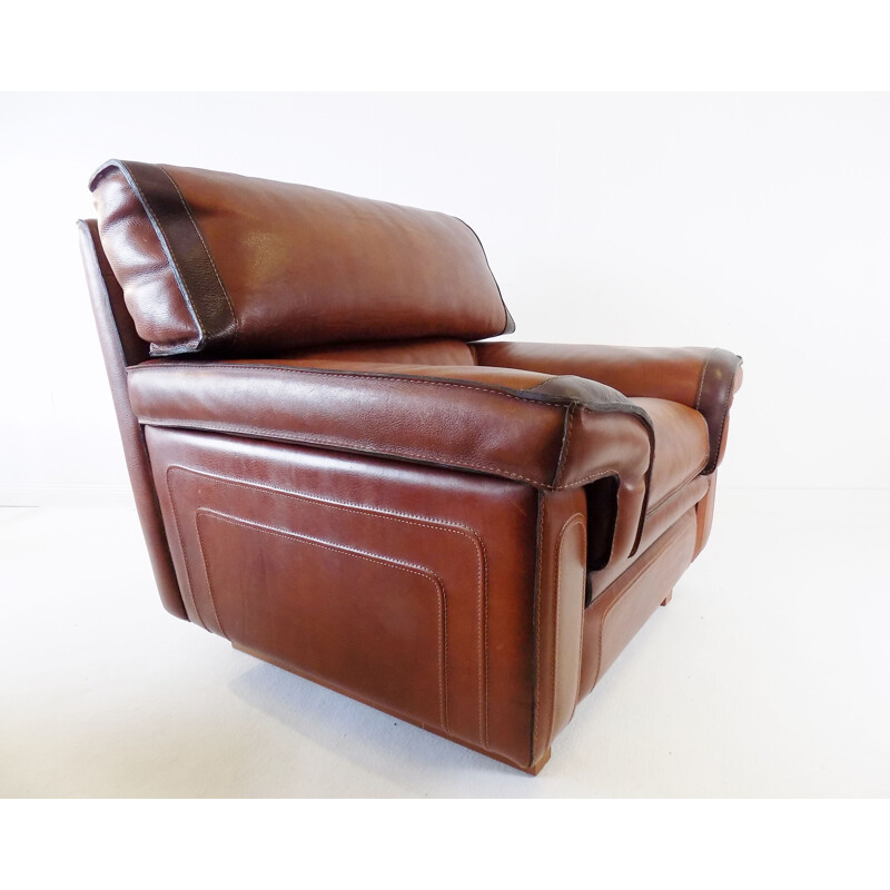 Mid century leather armchair by Roche Bobois, 1970s