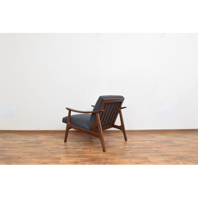 Pair of mid-century German solid beech wood armchairs, 1960s
