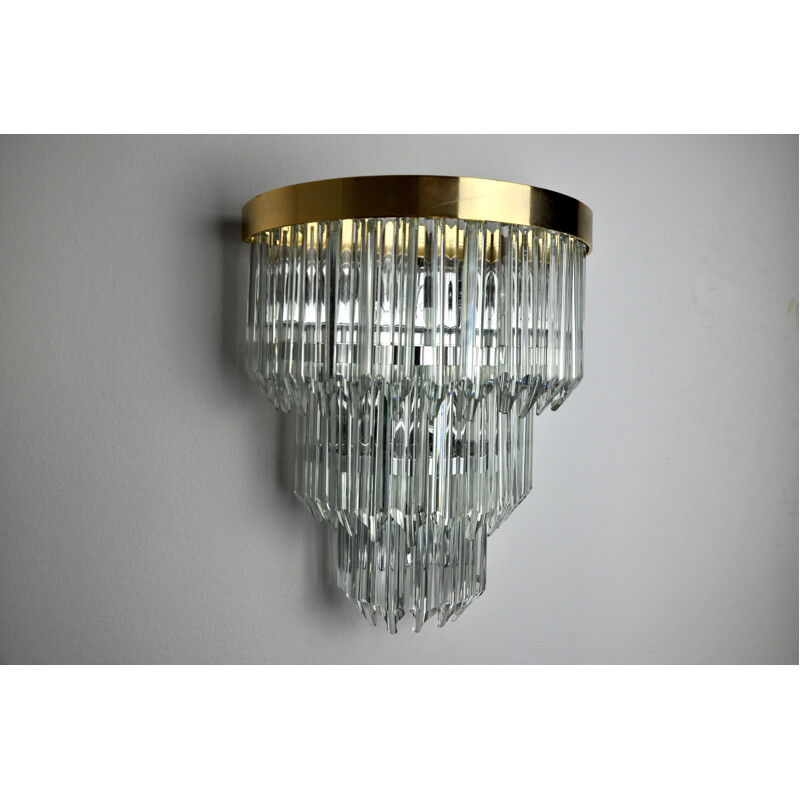 Vintage wandlamp van Venini, Italië 1970