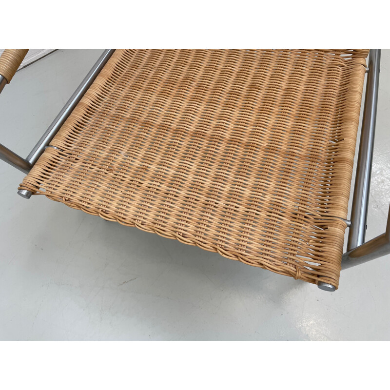 Vintage woven wicker armchair by Martin Visser for Spectrum