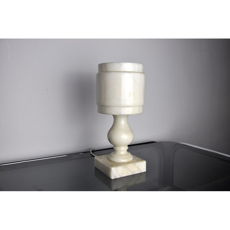 Mid century alabaster table lamp, 1980