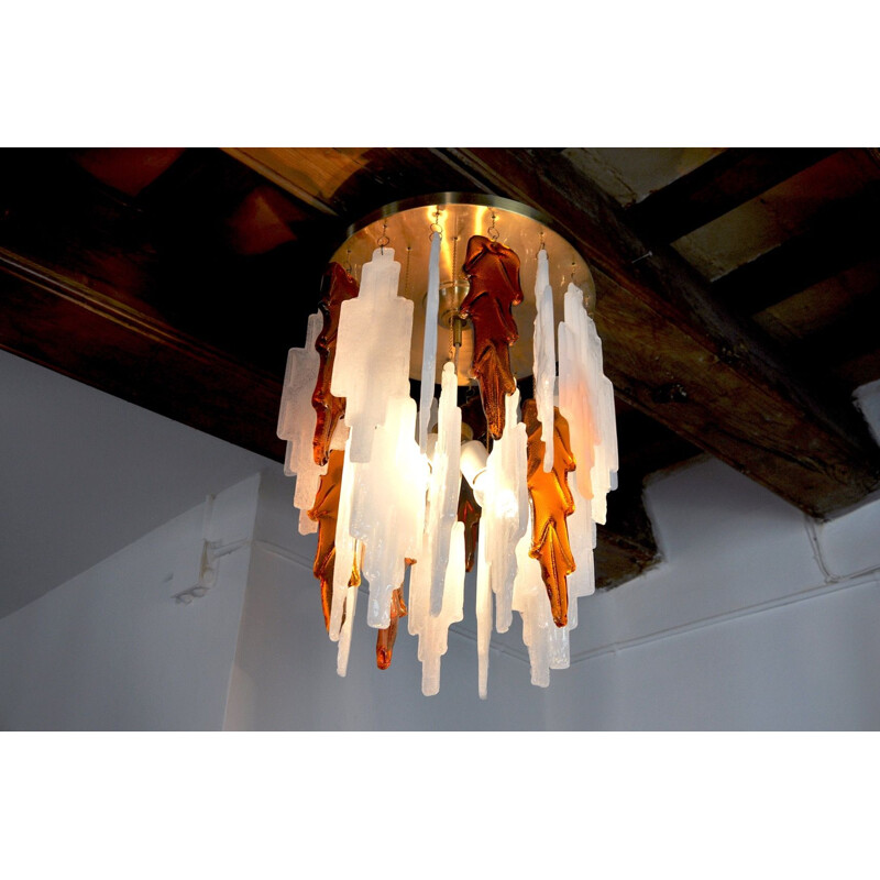 Vintage chandelier Poliarte by Albano Poli, Italy 1970