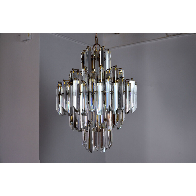 Vintage Venini 4-level chandelier for the Veronese House, Italy 1970