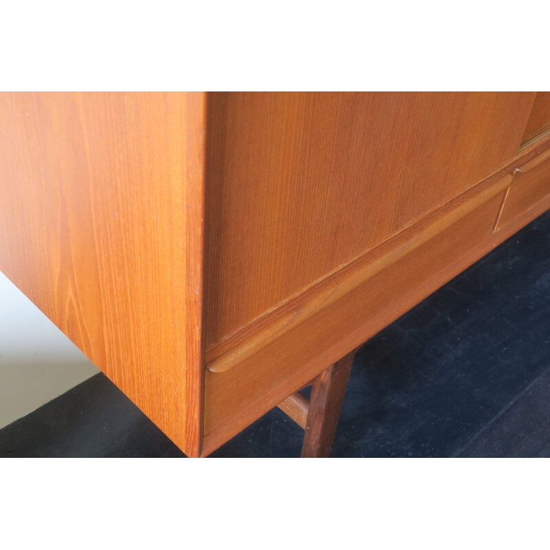 Mid-century Danish teak sideboard with sliding doors, 1960s