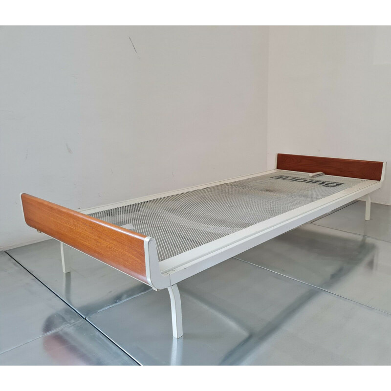 Vintage teak metal daybed by Friso Kramer for Auping, 1970