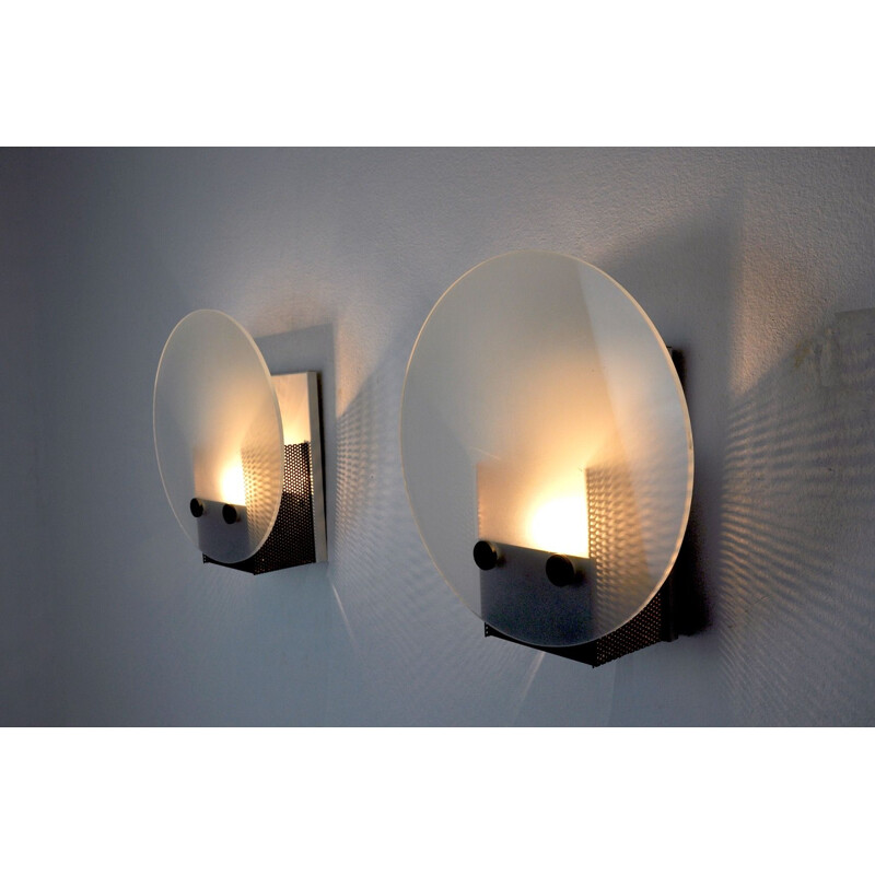 Pair of vintage Menphis wall lamps, Spain 1970