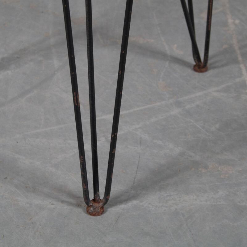 Vintage hairpin stool by Tjerk Reijenga for Pilastro, Netherlands 1950s