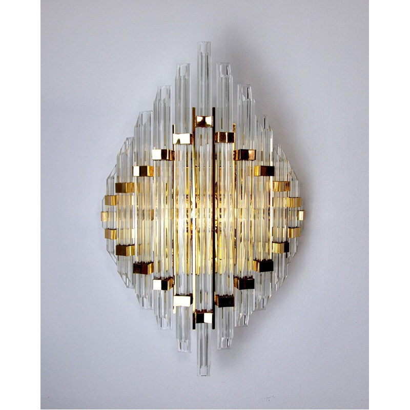 Vintage Venini glass wall lamp, Italy 1970