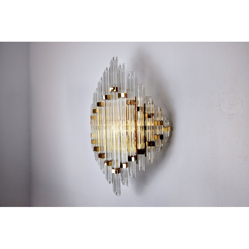 Vintage Venini glass wall lamp, Italy 1970