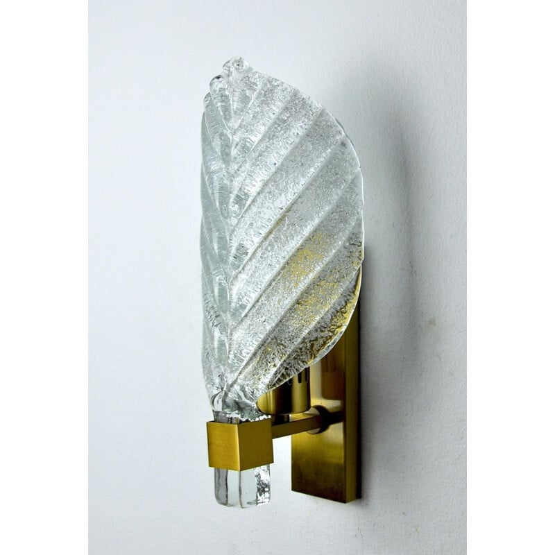 Vintage frosted glass wall lamp by Carl Fagerlund for Lyfa, Austria 1970