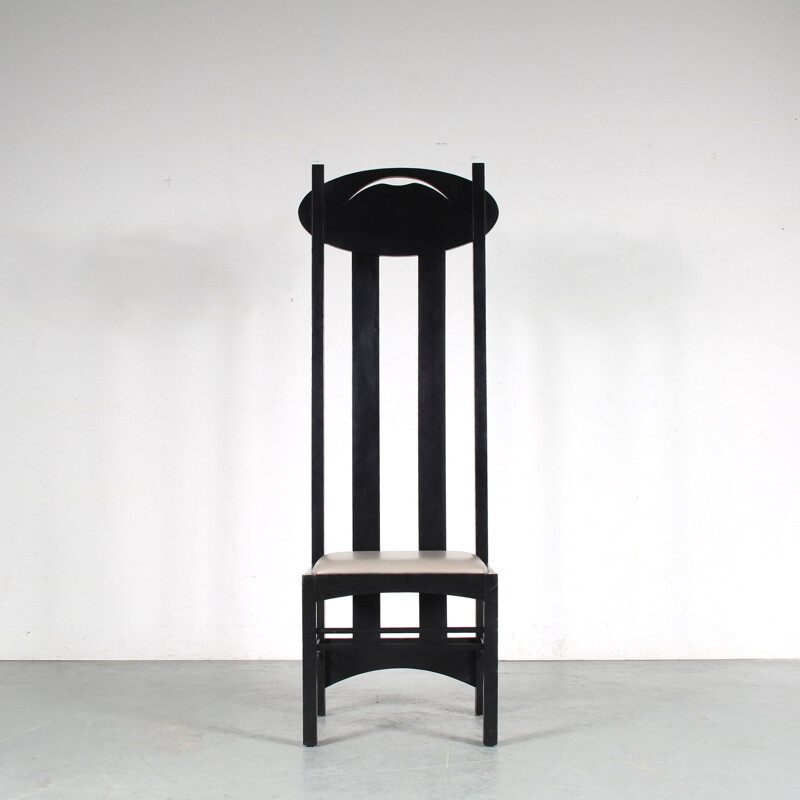 Vintage "Argyle" chair by Charles Rennie Mackintosh, Italy 1980s