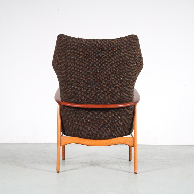 Vintage highback armchair by Aksel Bender Madsen for Bovenkamp, Netherlands 1950s