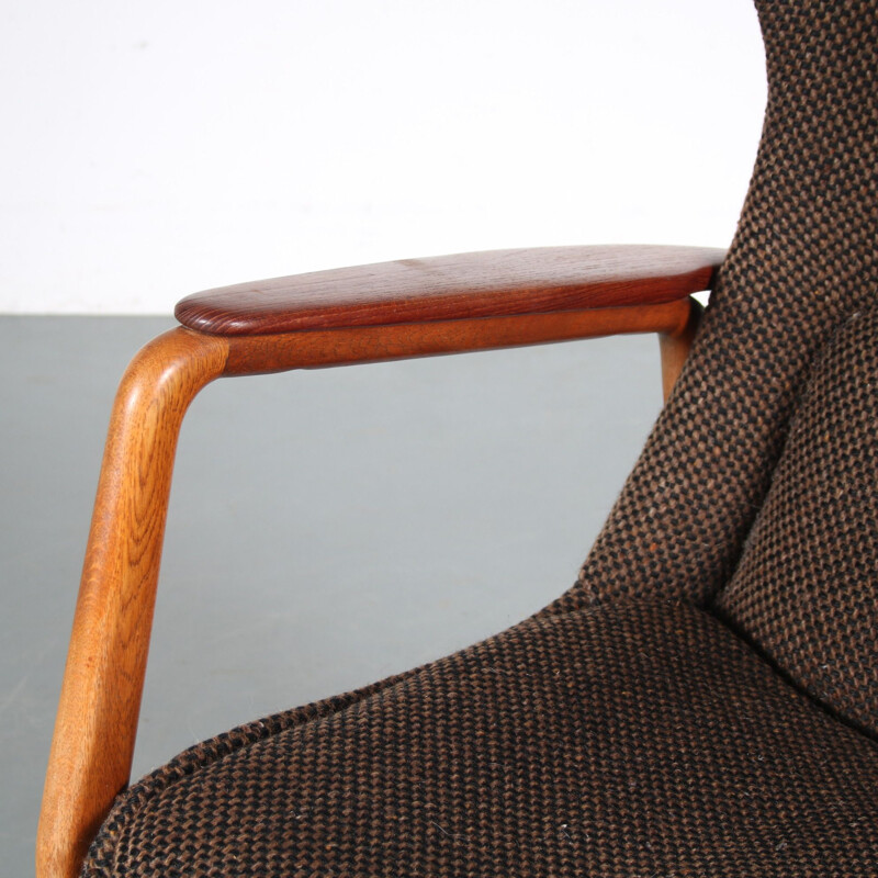 Vintage highback armchair by Aksel Bender Madsen for Bovenkamp, Netherlands 1950s